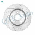 thumbnail image 2 of Set of 12 Front 320mm-Rear 280mm Drilled Slotted Brake Disc Rotors-D1645 8873 Ceramic Brake Pad Kit For 2014-2018 Ford Transit Connect, 2 of 8