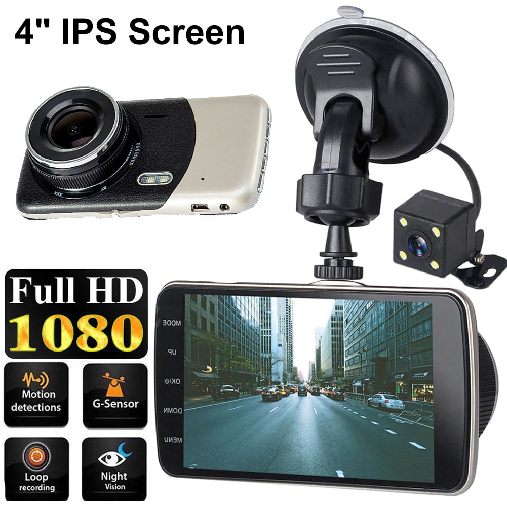 Night Vision ZIAMRE Dashboard Camera with FHD 1080P 3 Inch LCD Screen 32G SD Card Loop Recording Car Driving Recorder Equipped with 170°Wide Angle G-Sensor Dual Dash Cam Parking Monitor
