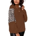 thumbnail image 3 of Franhais Women’s Casual Long Sleeve Loose Sweater Fashion Leopard Stitching Round Neck Pullover Sweatshirt（S-XL）, 3 of 8
