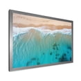 thumbnail image 2 of Designart "Tranquil Blue Aerial Beach View I" Coastal Framed Wall Art Decor - Coastal Blue Coastal Beach Bedroom Framed Canvas Wall Art, 2 of 6