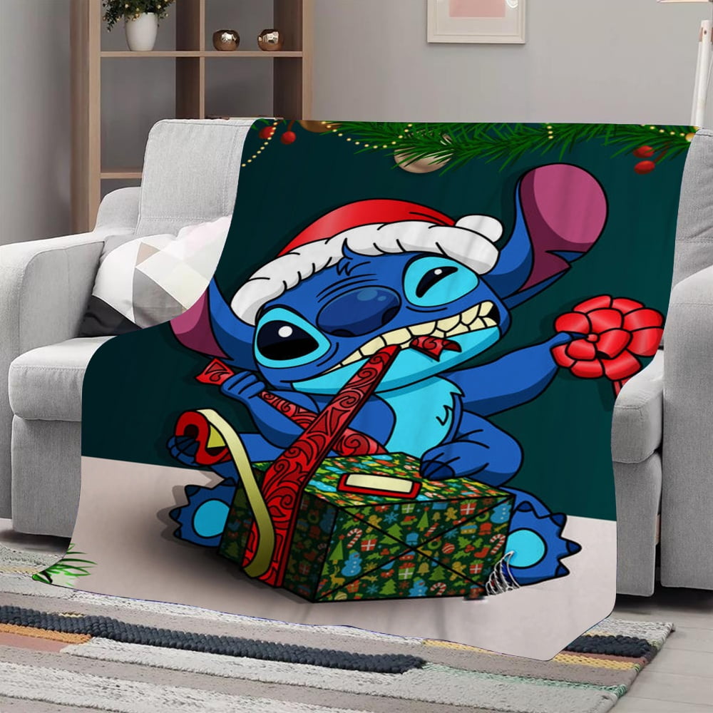 Christmas Gifts Lilo And Stitch Birthday Fleece Blanket - Jolly