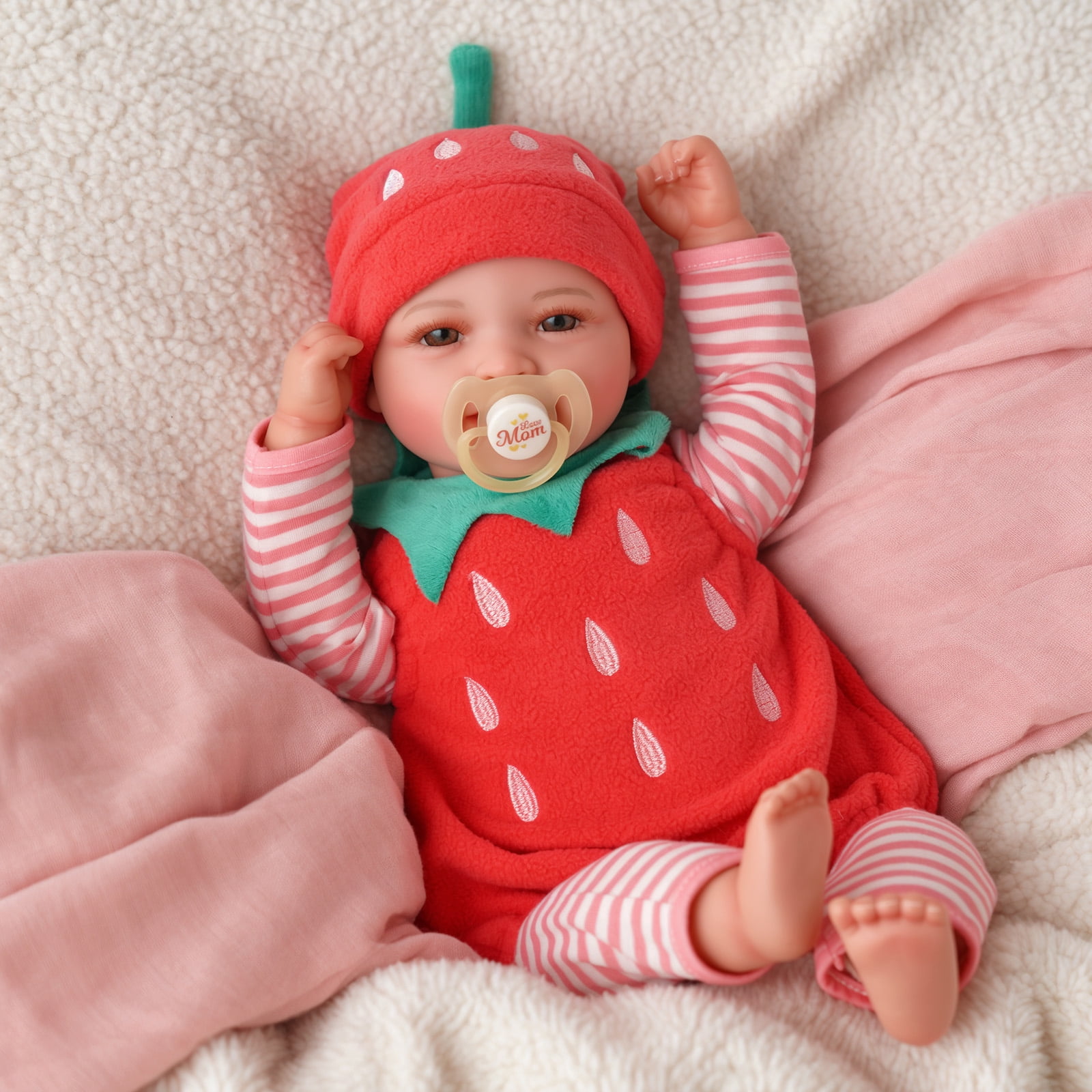RSG 17-inch Lifelike Reborn Baby Dolls, Newborn Baby Dolls, Full Body Cloth Real Life Baby Dolls with Gift Box for Kids Age 3+