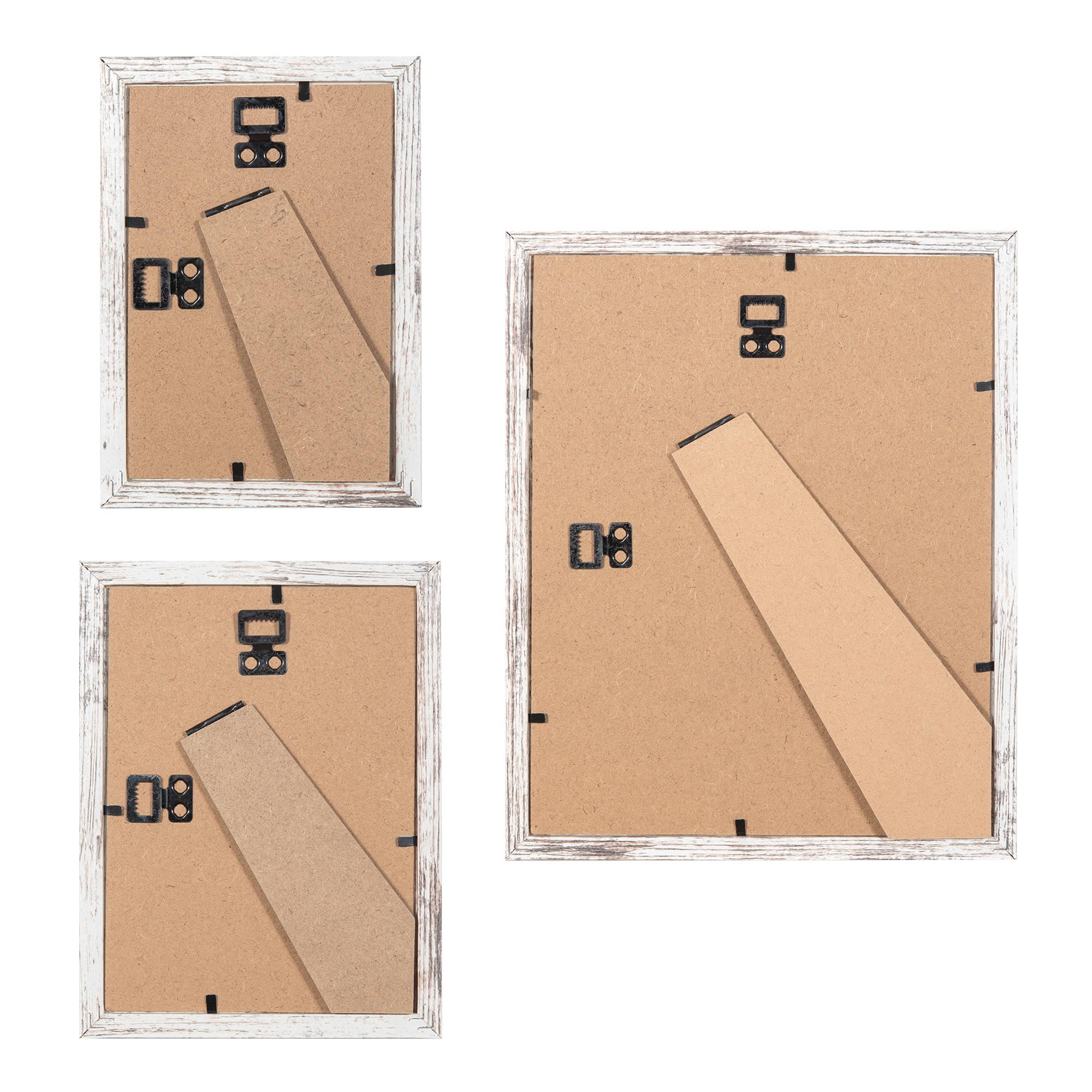 Meframe 10PACK Wooden Collage Picture Frame Set, Wall and Tabletop Display Photo Frames, Multiple Sizes Including 8x10, 5x7, 4x6, Frosted White