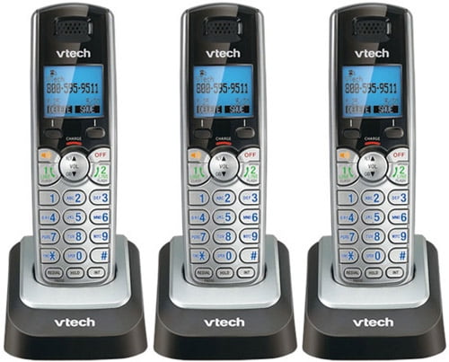 Vtech Ds6101 3 Pack 2 Line Accessory Handset W Blue Backlit Lcd Display Walmart Com