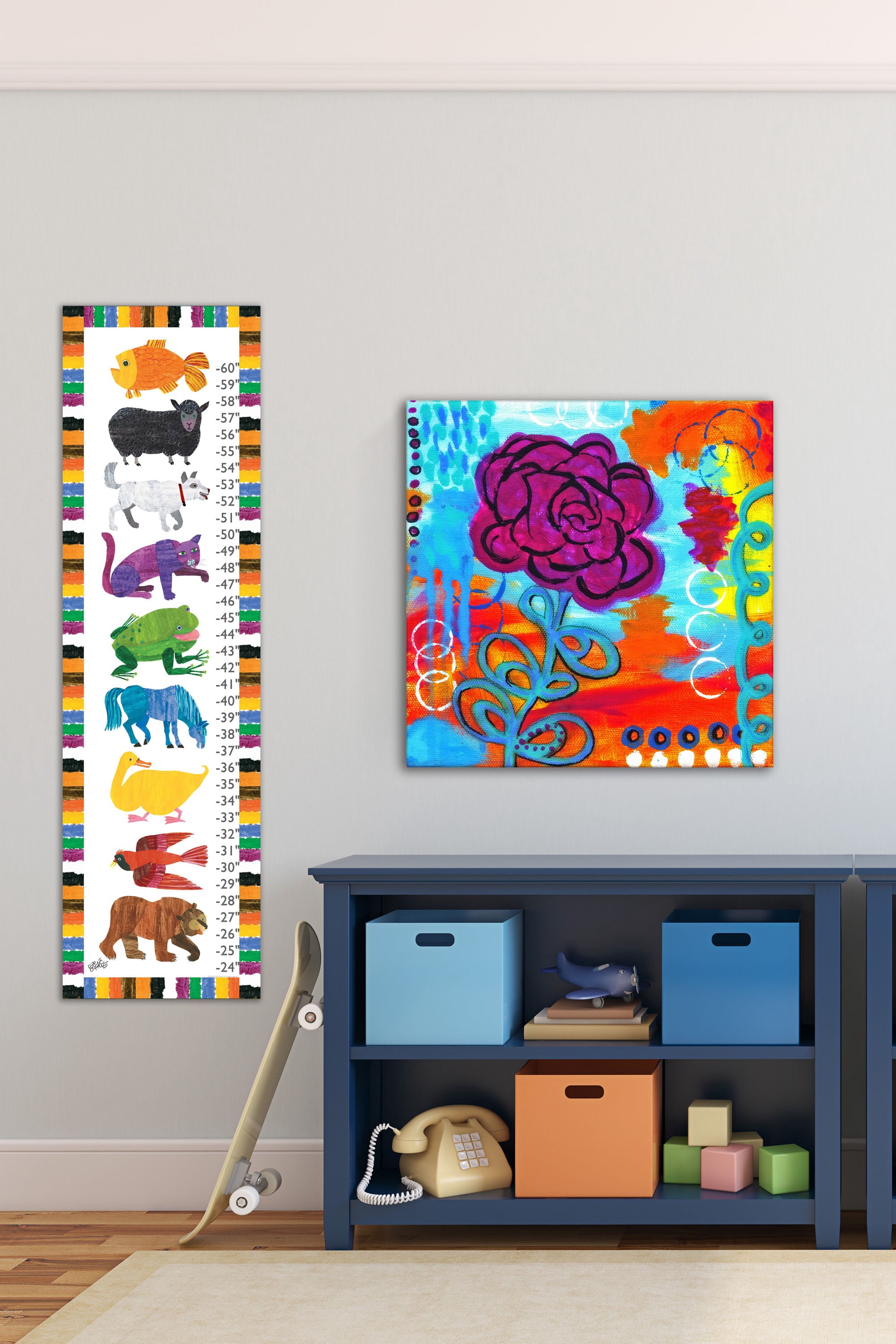 "Purple Flower" Painting Print on Wrapped Canvas