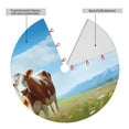 thumbnail image 2 of Lsque Cow Grazing Nature Print Christmas Tree Skirt, Tree Skirt with Ties or Velcro, Perfect for Holiday Decorations, Halloween, and New Year-48", 2 of 7