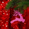 thumbnail image 3 of Vrorvz 5 Pack Christmas Tree Ornaments Christmas Decorations Christmas Tree Decorations Shimmering Pendant Ornaments Enhance Holiday Ambiance Suit for Home Office Party Celebrate Festive 2.4in Pink, 3 of 6