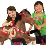 Radio Flyer Blaze Interactive Riding Horse، Brown Ride-on Pony for Kids 2-6 Years، Realistic Sounds