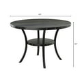 thumbnail image 2 of Roundhill Furniture Biony Espresso Wood Dining Set with 4 Fabric Nailhead Chairs, Purple, 2 of 11