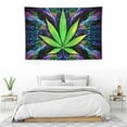 thumbnail image 4 of PRATYUS  Wall Hanging Marijuana Weed Leaf Green Wall Tapestry with Art Nature Home Decorations for Living Room Bedroom Dorm Décor (60x40 Inch) 60x40in, 4 of 7