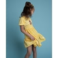 thumbnail image 3 of Disney Beauty and the Beast Toddler Girls' Cosplay Short Sleeve Dress Gold Yellow Belle, 3 of 10
