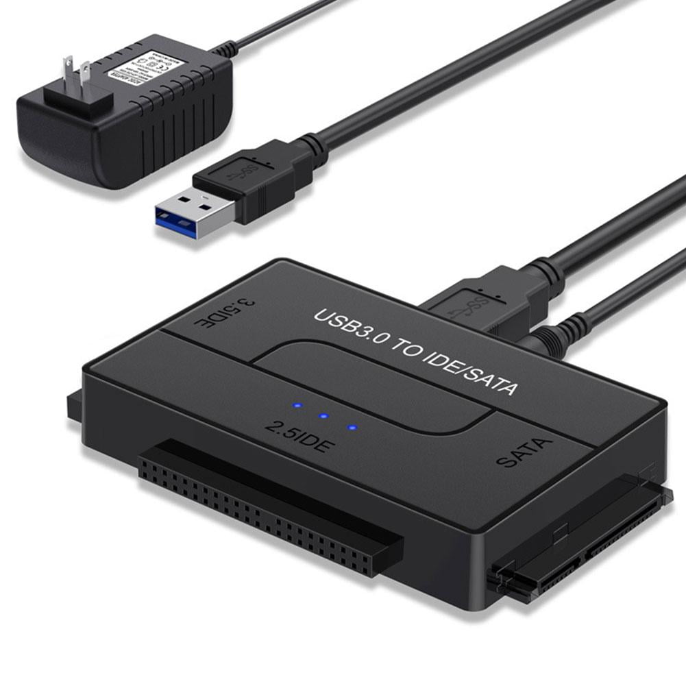 Zilkee USB 3.0 to SATA IDE Adapter Converter for 2.5/3.5 Inch HDD SSD, External Hard Drive & Optical Drive Enclosure, Plug & Play, UK Plug