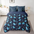 thumbnail image 2 of Homewish Kids Teens Cute Jungle Dino Bedding Comforter Set 7pcs,Cartoon Wildlife Queen Bedding Sets Super Cozy,Woodland Animal Dinosaur Queen Sheet Sets,Luxury Bedroom Decor,Reversible, 2 of 8