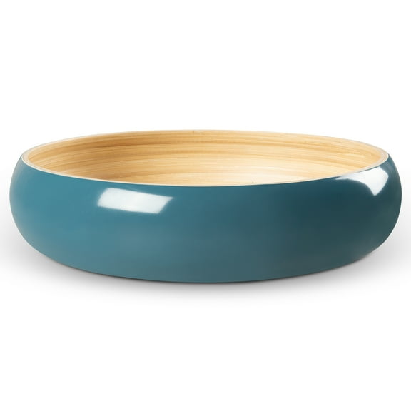 Lexa Bamboo Fruit Bowl, 12 Inch, Navy