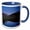 Blue/White, variant on 3drose, Alpine Lake Reflecting Moon, 11oz Two-tone Red Mug