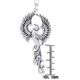 thumbnail image 3 of Jewelry Trends Rising Phoenix Fire Bird Sterling Silver Pendant Necklace 18", 3 of 8