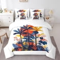 thumbnail image 1 of Erosebridal Tropical Plant Bedding Full Size, Coconut Tree Bedding Sets Full Size, Sunset Print Decor, Reversible 7pcs, 1 of 5