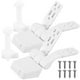 thumbnail image 4 of 1 par de bisagras para asiento de inodoro, Kit de pernos de plástico para inodoro de repuesto con tornillos y tuercas, herrajes de plástico para asiento de inodoro, accesorios para asiento de inodoro, 4 of 5