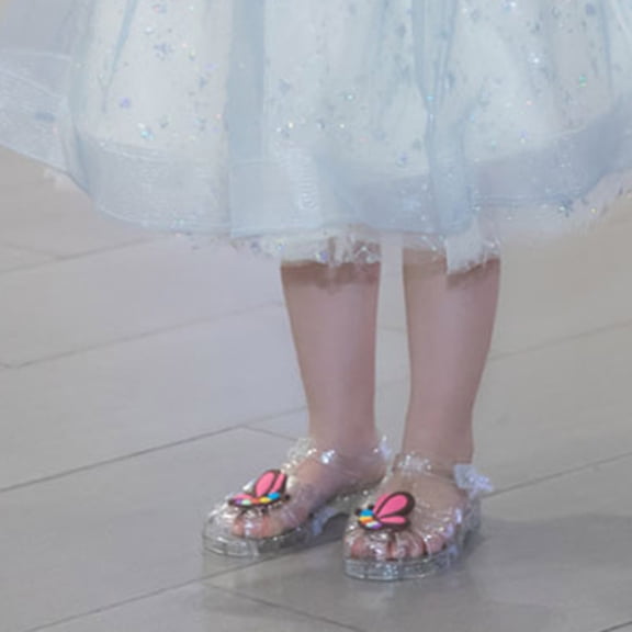 hengsof Girls' Soft Sole Jelly Princess Shoes, Spring Summer Beach Sandals, Cute and Comfortable Children's Shoes