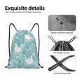 thumbnail image 3 of Yiaed Swan And Flowers4 Print Drawstring Bags Drawstring Backpack Bulk String Back Pack Gym Sport Bag-Small, 3 of 5