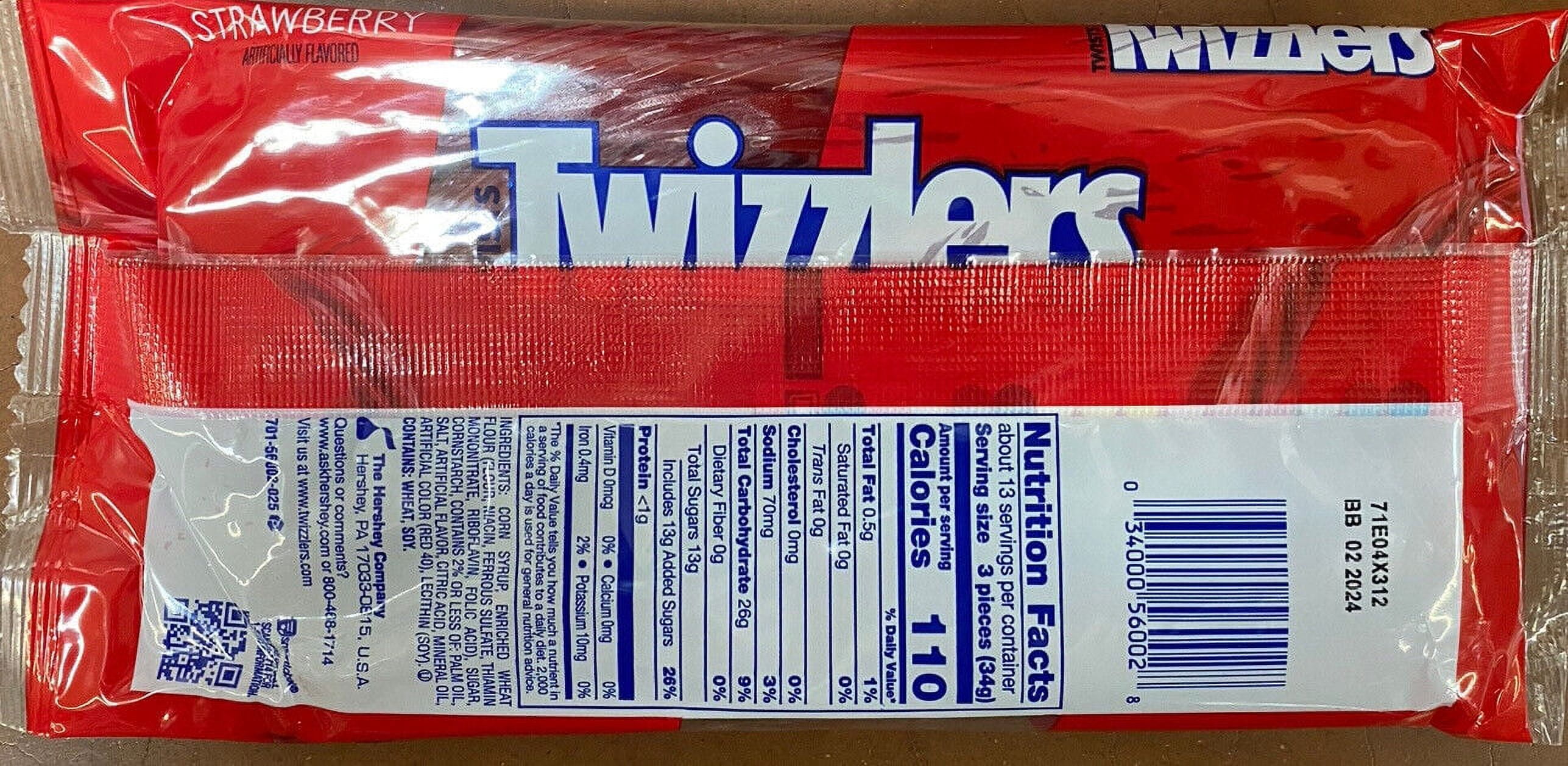 10x TWIZZLERS Licorice Twists Strawberry Chewy Low Fat Candy 16 oz - 10 BAGS