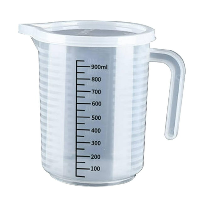 Taza medidora Jarra medidora con tapa Jarra medidora resistente al calor con asa 1000 ml