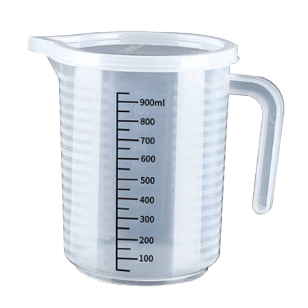 Taza medidora con asa, utensilios de cocina transparentes para cocina, hogar, restaurante 1000 ml