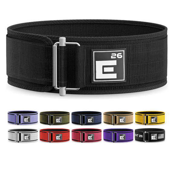 Element 26 Self-Locking Weight Lifting Belt - Premium Weightlifting Belt for Serious Functional Fitness & Olympic Lifting Athletes - Lifting Belt for Men and Women