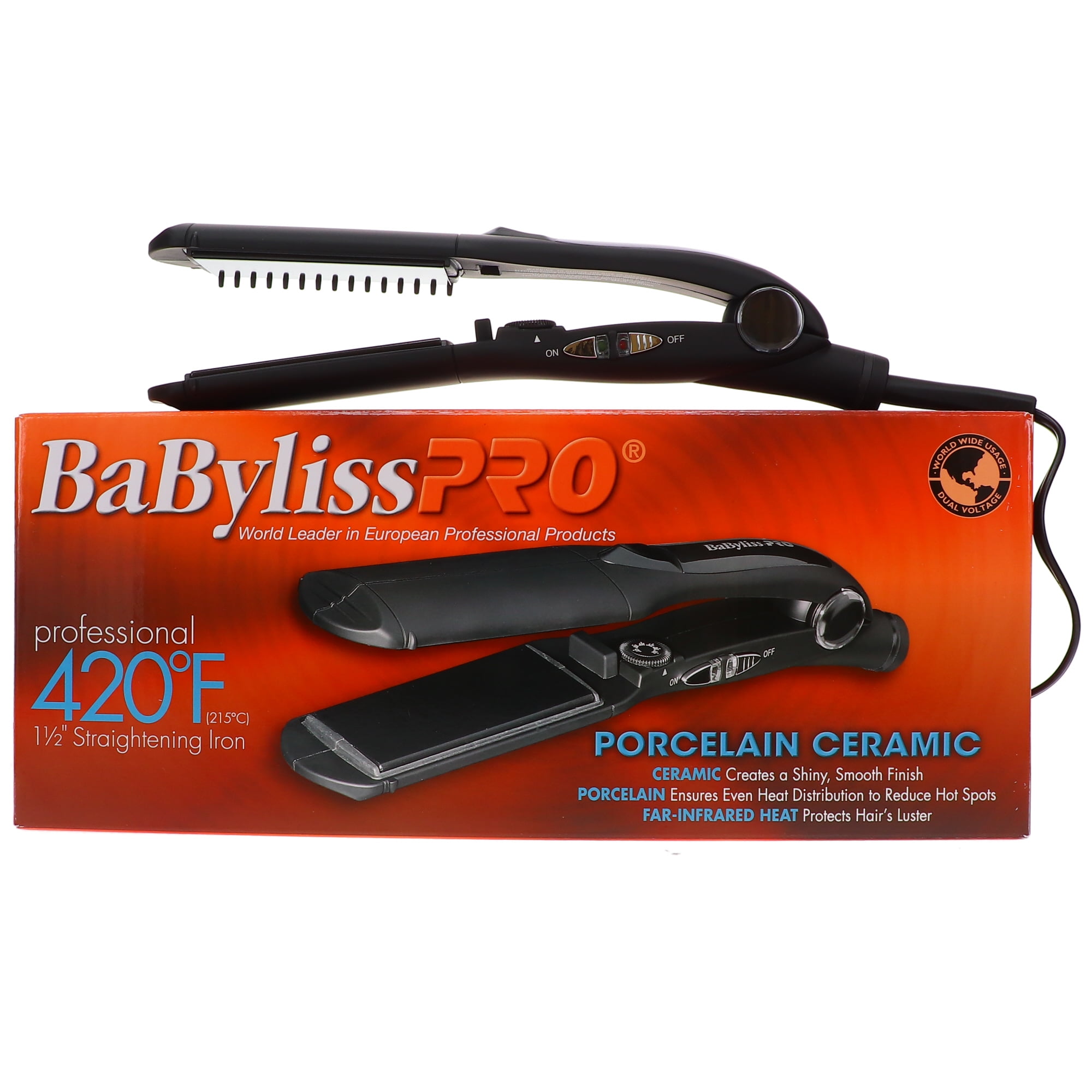 Babyliss Pro Porcelain Ceramic 1.5" Straightening Flat Iron