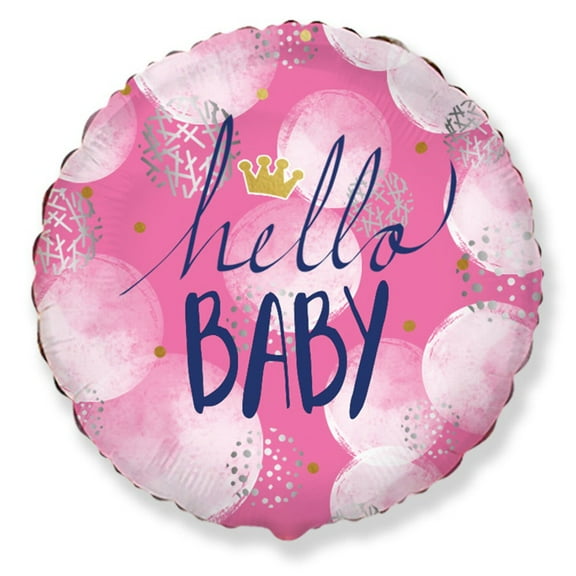 18 inch Hello Baby Girl Foil Mylar Balloon - Party Supplies Decorations