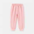 thumbnail image 5 of Girls Joggers Sweatpants Pink Elastic Waist Tapered Leg Play Casual Pants for Kids Kids to Teen Athletic Comfort,Size 3-4 T, 5 of 6