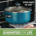 thumbnail image 2 of Farberware 12-Inch Dishwasher Safe Non-Stick Teal Deep Frying Pan/Fry Pan/Skillet,Teal, 2 of 6