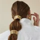 thumbnail image 4 of Nueva moda, bandas para el cabello irregulares de Metal de doble capa, cuerdas, diadema para mujer, diadema elástica, coleta, accesorios para el cabello, 4 of 5