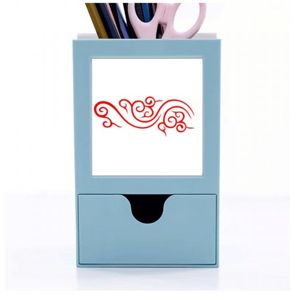 Cloud Auspicious Symbol China Desk Supplies Organizer Pen Holder Card