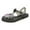 Black, variant on CYRBOKO Little Girls Jelly Sandals 2025, Closed Toe Soft Soled Princess Beach Summer Shoes Silver Size 12(Little Kids)
