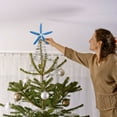 thumbnail image 2 of Fwttom Christmas Tree Topper, Christmas Star Tree Toppers, Five Point Star Shape Christmas Decorations, 9 Inches Resin Christmas Tree Star for Christmas Tree Toppers, Blue, 2 of 6
