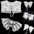 thumbnail image 2 of Whigetiy Women Organza Embroidered Fake Collar Detachable Top Girls Clothes Accessories, 2 of 18