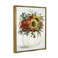 thumbnail image 3 of Country Sunflower Pumpkin Bouquet Botanical & Floral Graphic Art Metallic Gold Framed Art Print Wall Art, 3 of 6