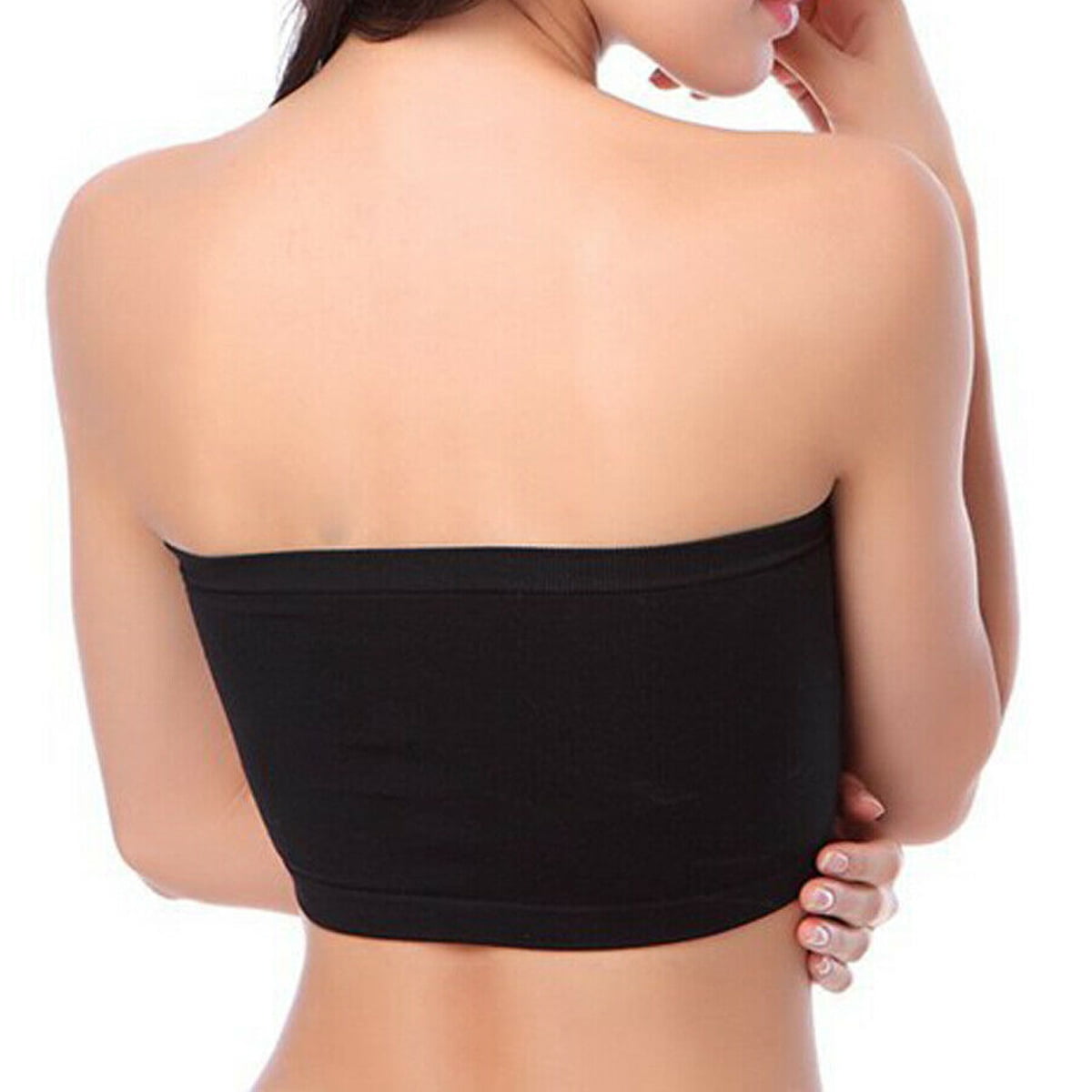 Nituyy Women's Strapless Seamless Padded Boob Bandeau Tube Tops