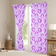 thumbnail image 3 of Homewish 3D Loves Diamind Black Out Curtains,Kawaii Bowtie Bowknot Curtains Pack of 2 (42x63 Each),Purple Bow Tie Bedroom Curtains For Girls Kids,Super Cozy Room Decor, 3 of 6