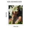 thumbnail image 2 of Jiayy African American Wall Art Black Woman Head Flowers Poster Black Girl Art Wall Decor Abstract Floral African Portrait Poster Modern Feminine Boho Art for Bedroom Living Room  12x16 in, 2 of 5