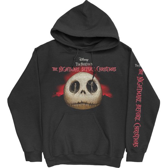 Disney Unisex Pullover Hoodie Sweatshirt Jack Skull Eyes (Small)
