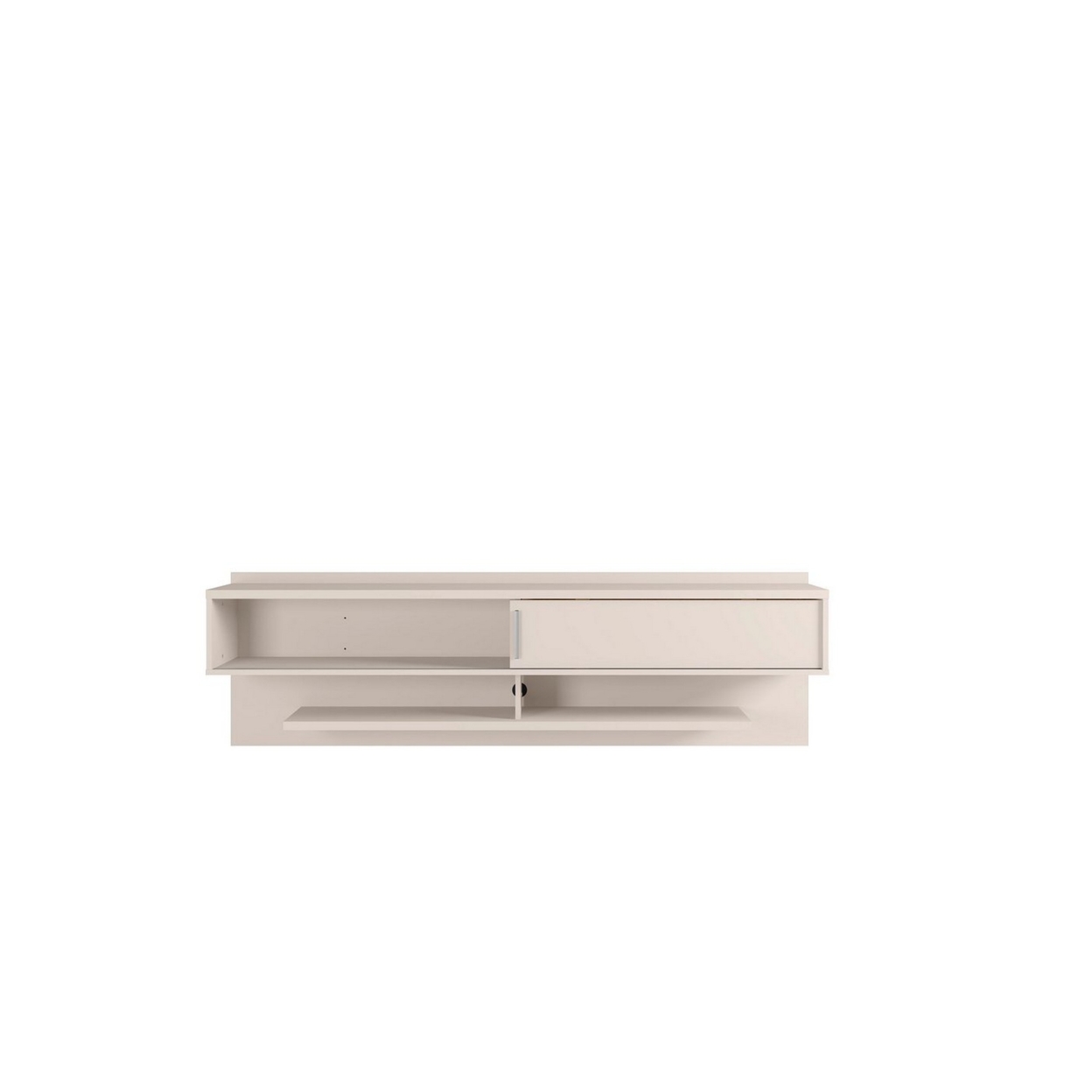 Astor 70.86 Modern Floating Entertainment Center 1.0 with Media Shelves in Off White