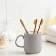 thumbnail image 5 of Reusable Plastic Mug with Easy to Grip Handle, Unbreakable Drinking Cup for Tea, Coffee, Camping, Multi Purpose Mouthwash Mug for Bathroom Kitchen Use, Dishwasher Safe,Grey, 5 of 5