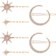 thumbnail image 1 of 6pcs-estrellas y luna horquilla-plata * 2 Adepaton WRMH-1101-2, 1 of 9