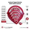 thumbnail image 4 of Válvula de compuerta TRADESAFE roja para válvulas de 2,54 cm a 6,35 cm, 4 of 9