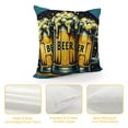 thumbnail image 4 of COMIO Square Pillow Covers Beer Print Throw Pillow Covers Cozy Soft Pillow Cushion Cases Soft Decorative Pillowcases for Living Room Sofa Bed Couch Home Decor, 4 of 5