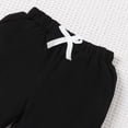 thumbnail image 6 of Toddler Baby Boy Fall Winter Outfits 6 12 18 24 Months 2T 3T 4T Long Sleeve Crew Neck Patchwork Pullover Sweatshirt and Joggers Pants Clothes Set,Black,6-9 Months, 6 of 7