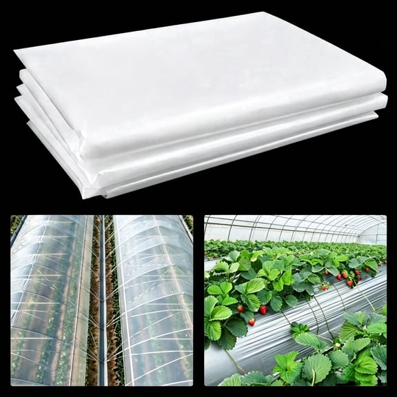 KOLAKO Greenhouse Film, 3m x 2m Clear Green House Plastic Covering Heavy Duty, Greenhouse Plastic Sheeting for Farms Garden Plants