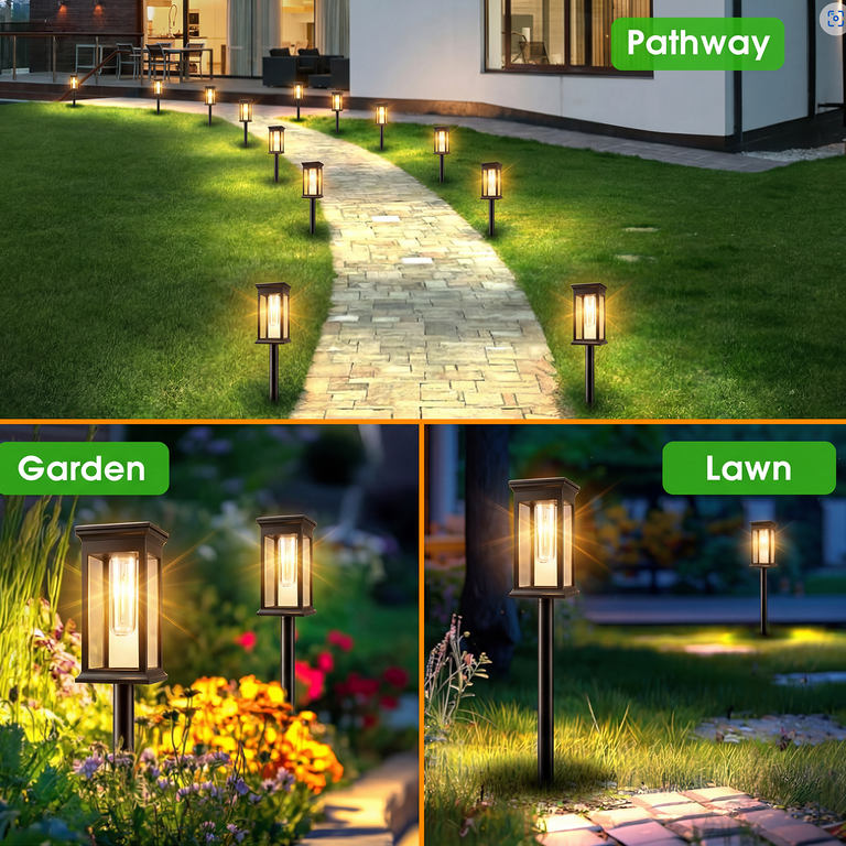Kidsjoy Solar Pathway Lights, 6-Pack Adjustable photo 4